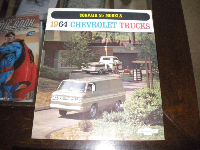 Rare 1964 chevrolet trucks corvair 95 models 8 pg brochure nice shape! 8"x10"