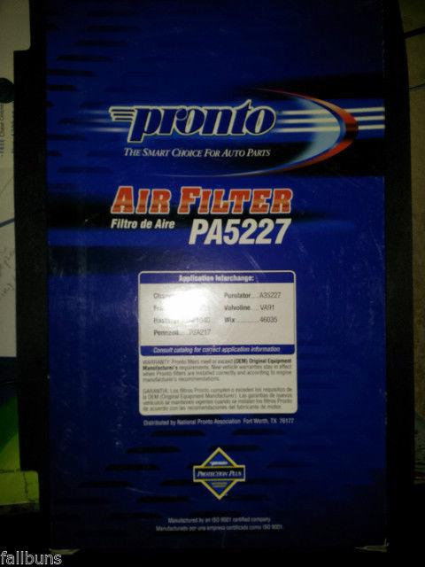 Pronto/filters/idusa pa5227 air filter