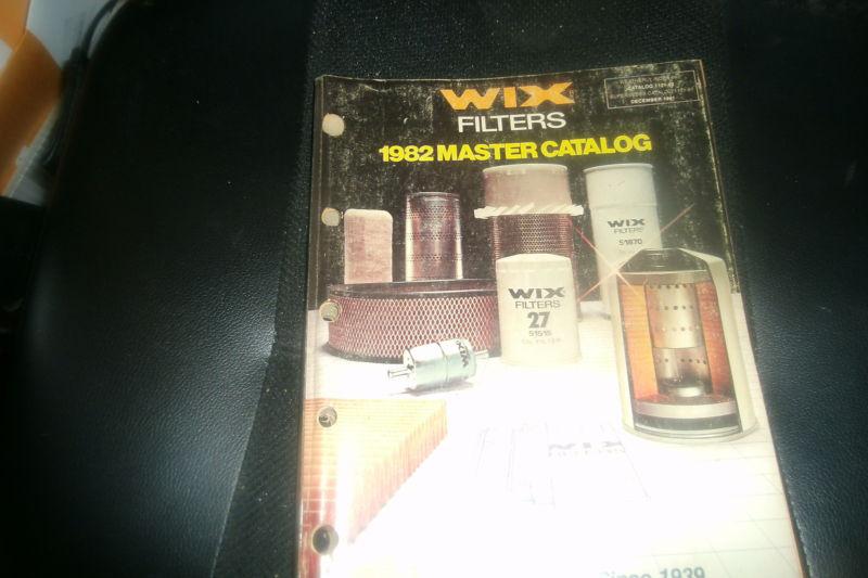 1982 wix filters car truck master parts catalog manual w applications part numbe