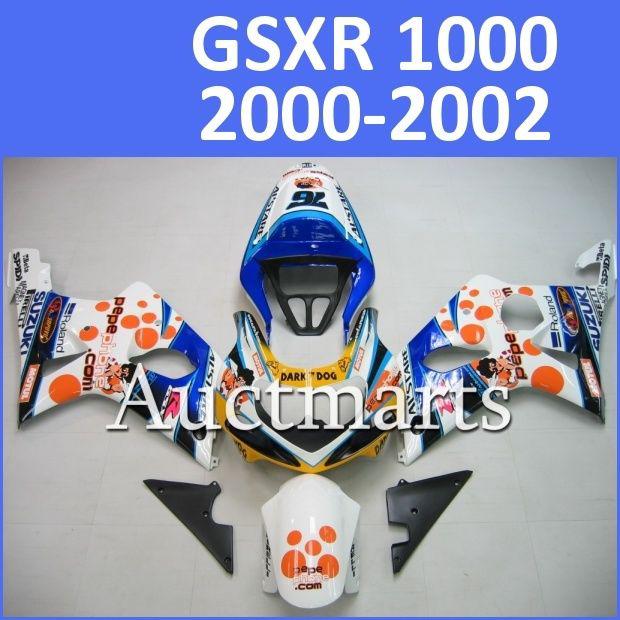 Fit suzuki 00 01 02 gsxr 1000 gsx-r1000 2000 2001 2002 fairing k1 d11 c11