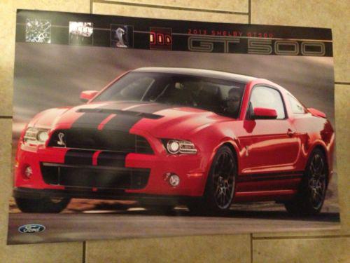 New 2013 mustang shelby gt500 dealer only poster 24" x 36" svt cobra