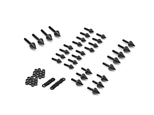 Motorcycle spike fairing bolts black kit for 2002 suzuki gsxr 1000 gsx-r1000