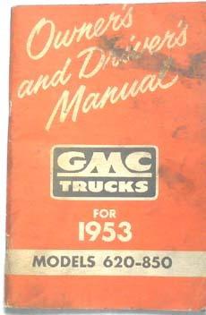 1953 gmc truck owners manual original