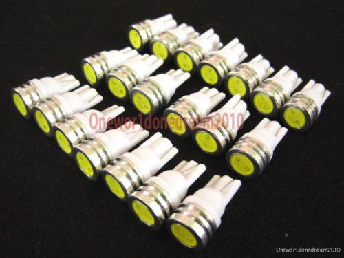 20 pcs lot 1w t10 168 194 w5w smd led car tail wedge light lamp bulb 12v white c