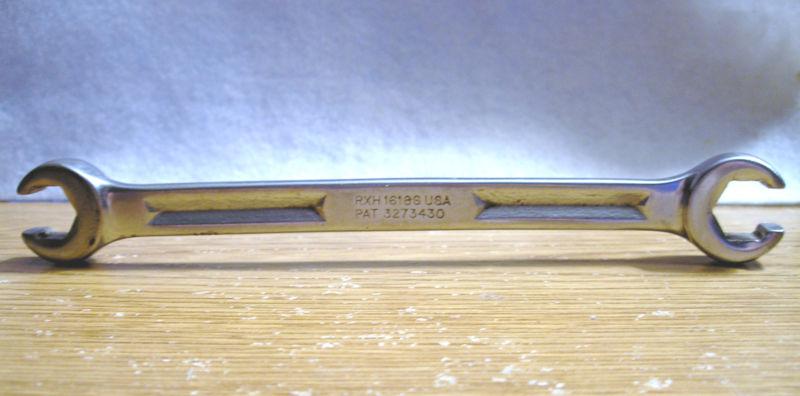 Snap-on flair nut wrench #rxh1618s u.s.a.1/2" x 9/16"  pat 3273430  xx used cond