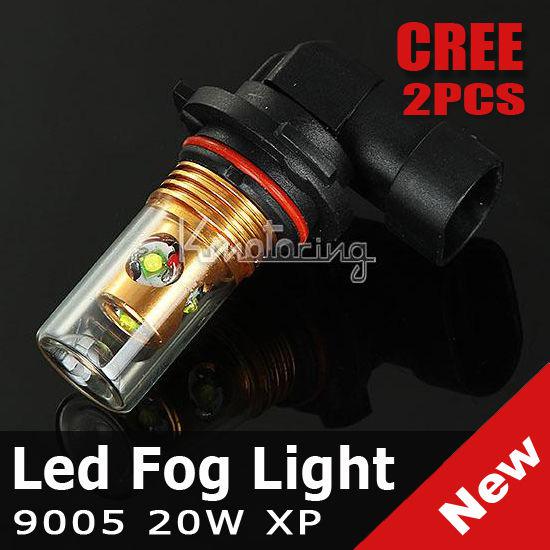 Two 20w cree led 9005 car day driving fog head light drl lamp bulb high power