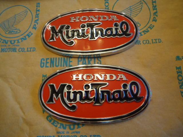 Pair nos honda z50 k2 gas tank badges 1971 z50a minitrail mini trail 50 1969