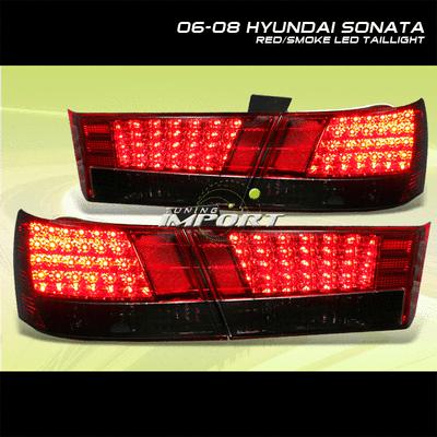 New pair red/smoke housing full led tail lights set