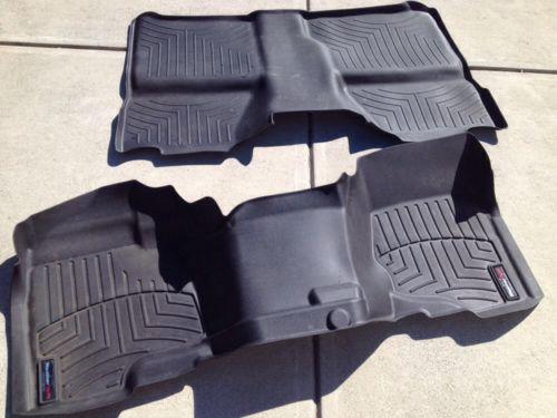 Weathertech floor mats gmc sierra, chevy silverado crew cab 08 black