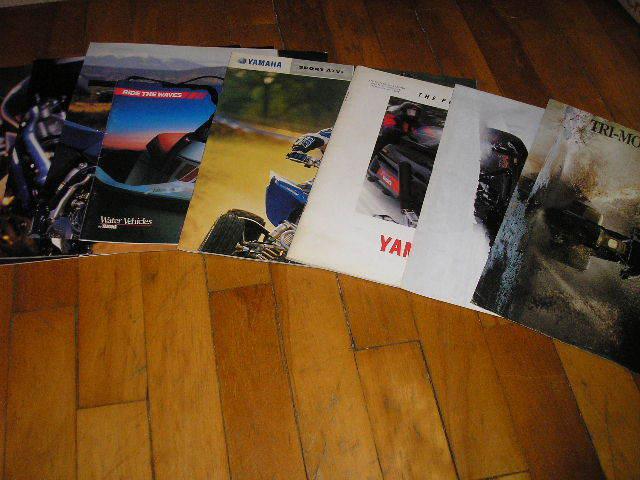 Yamaha motorcycle brochure lot r1, raptor, yzf 450, blaster, wr, yz tri-moto