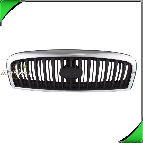 Front grille chrome new hy1200134 ptd black center fits 2003-2005 hyundai sonata