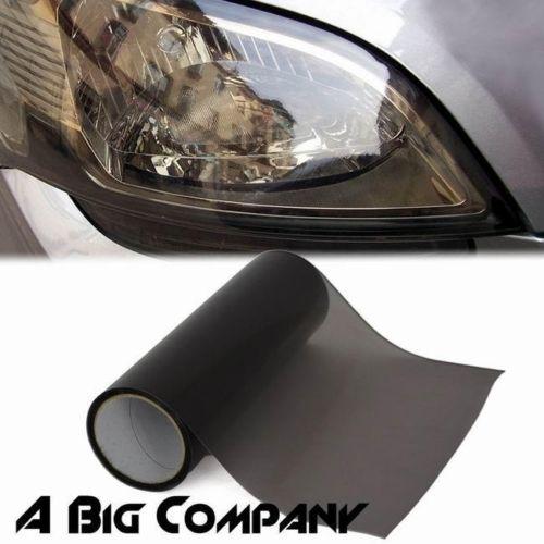 12"x 48" glossy black headlight led tail brake tint film cover sheet wrap bmw vw