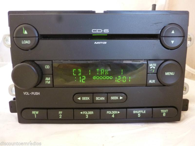 05-06 ford freestyle montego f150  radio 6 disc cd mp3 6g1t-18c815-bb oem *