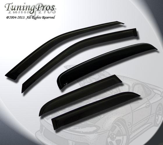 Audi a4 02-05 4dr sedan outside mount windows visor sun guard top sunroof 5pc