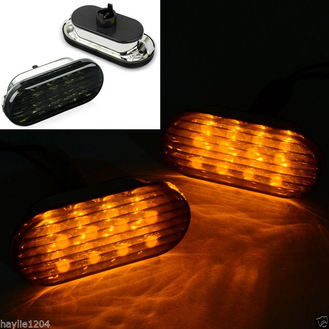 Volkswagen amber led smoked lens side marker jetta mk4 passat b5 b5.5 golf gti