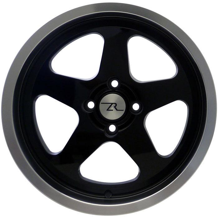 Black saleen sc mustang ® style wheels 4 lug 1987-1993 17x9, 17 inch rims