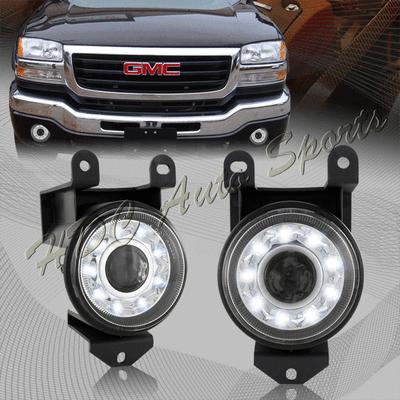 1999-2006 gmc sierra/yukon denali led projector fog light lamp+switch+relay+bulb