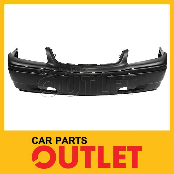 00-05 chevy impala base front bumper cover raw mat black non primed w/o fog hole