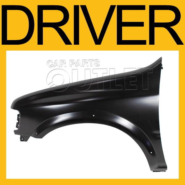 2000-2004 isuzu rodeo driver left front fender primered black steel replacement