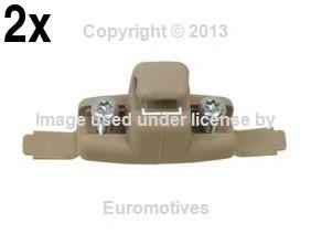 Bmw e46 sun visor clip beige l+r  (x2) genuine sunvisor clamp sunshade holder