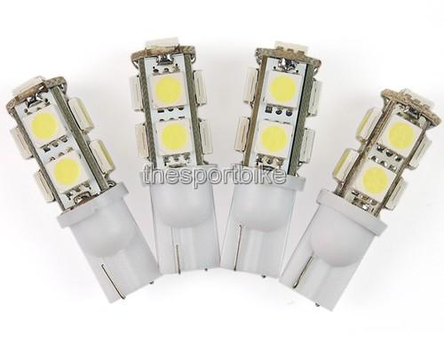 New 4x t10 194 168 w5w white led car lamp 9 5050 smd wedge light bulbs  012-4