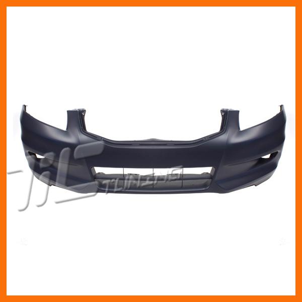 11 12 honda accord front bumper cover primered plastic 4dr sedan v6 w/fog holes