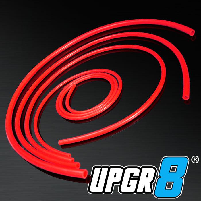 Universal 4mm 6mm 8mm 12mm 0.15" 1/4" high performance red vacuum silicone hose