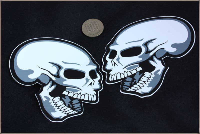 C494 skull skeleton  2 stickers set