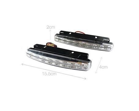 2x car daytime running light 8 led drl daylight kit super white 12v dc head lamp