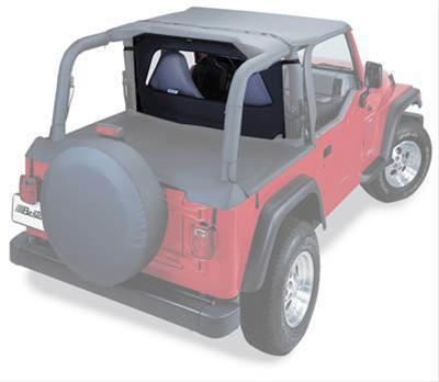 Bestop soft top wraparound windjammer polymer cloth black denim jeep wrangler