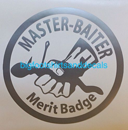 Car decal master baiter fishing hook bait bass trout catfish window sticker boat