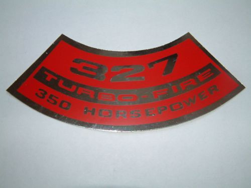 Air cleaner decal 327 350 hp gm corvette etc 67 68