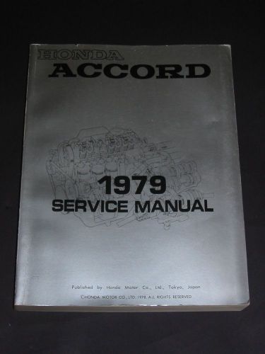 Oem 1979 honda accord cvcc service manual repair very clean 6167102