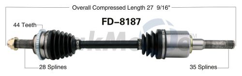 Cv axle shaft-new front left surtrack fd-8187