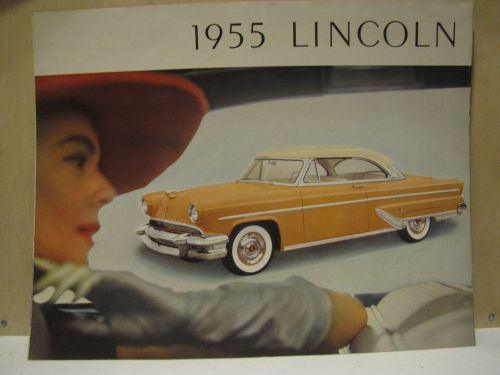 1955 lincoln custom capri dealer showroom color sales brochure catalog 55