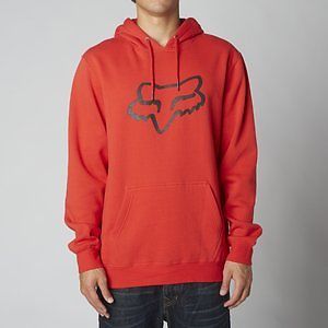 Fox racing legacy mens fox head pull over hoody flame red