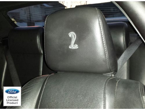 2010-2014 ford mustang headrest cobra decals - only leather seats ford licensed