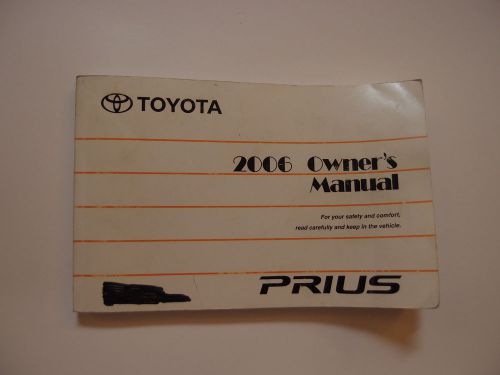 2006 toyota prius owners manual book guide