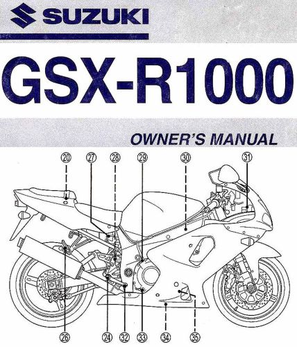 2003 suzuki gsx-r1000 motorcycle owners manual -gsxr1000-suzuki-gsx r 1000