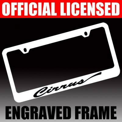 Chrysler *cirrus* chrome license plate frame *script*