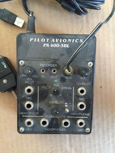 4 place pilot avionics pa400-3bl intercom aircraft intercom