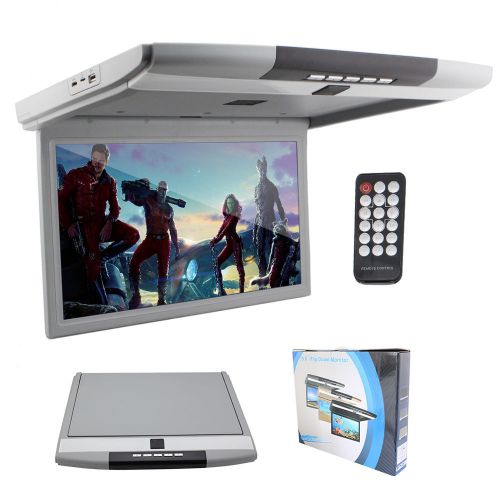 New 15.6&#034; wide screen hdmi flip down overhead roof mount monitor sd/usb/fm/1080p