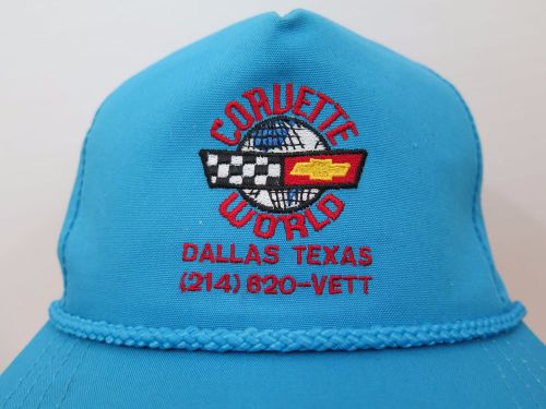 Corvette world hat blue and embroidered