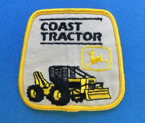 Rare vintage 1980&#039;s coast tractors john deere work shirt jacket hat patch crest