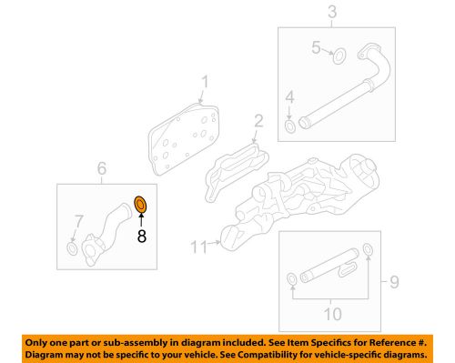 Gm oem oil cooler-outlet pipe seal 55353331