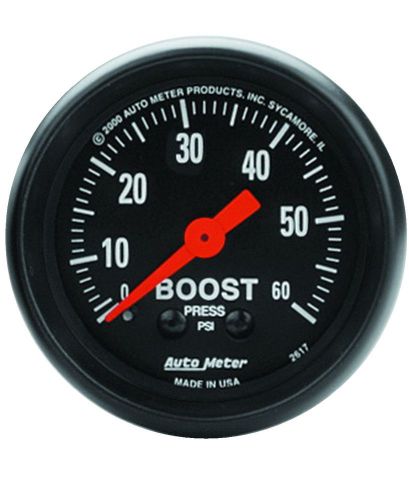 Auto meter 2617 z-series; mechanical boost gauge