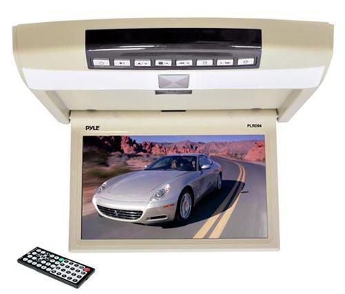 New pyle plrd94 9.4&#034; roof mount monitor built-in dvd cd usb sd player + remote