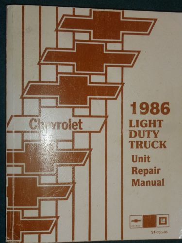 1986 chevrolet truck unit repair shop manual / shop book / repair manual / orig