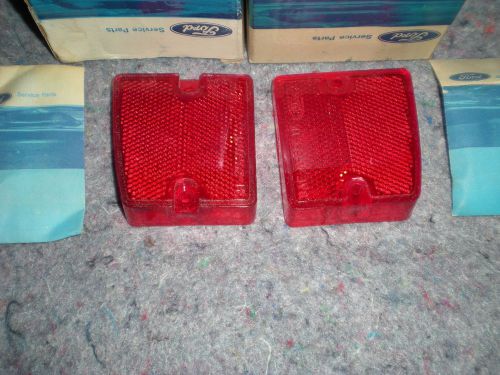 Nos 1969-1977 ford bronco 1970-1972 ford f-100 f-250 rear reflector set new oem