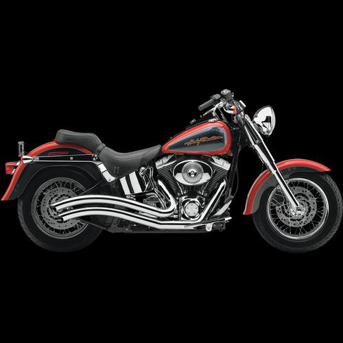 Cobra speedster exhausts w/powerport,slash down chrome for 2006-2011 harley dyna